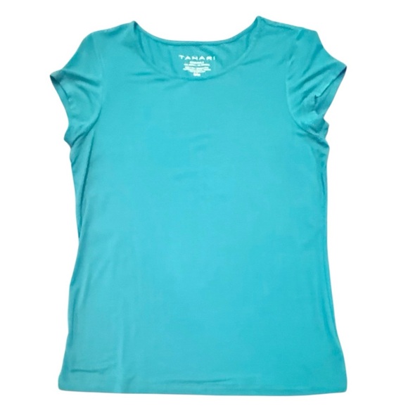 Tahari Tops - NWOT Tahari Women's Short Sleeve Teal Round Neck Top Size Medium